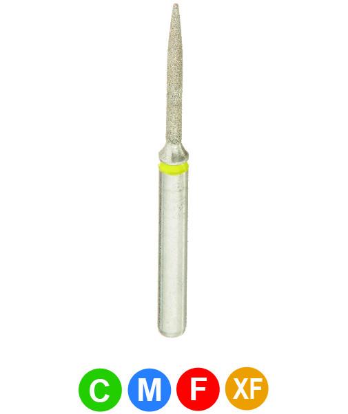 CROSSTECH Dental Diamond Burs - Flame Shape 860/012M, Medium Grit, Pack Of 5