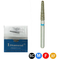 25-Pack Dental Diamond Burs FG Round End Taper 856/021SC Super Coarse For High Speed
