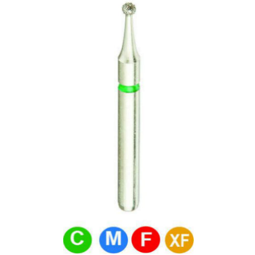 5-Pack CROSSTECH Dental Diamond Burs | Round 801/010C Coarse Grit For Multi-Use Procedures