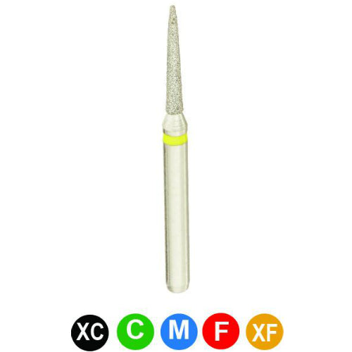 CROSSTECH Multi-Use Dental Diamond Burs B9SSC Flame 862/012C Coarse - 5 Pack