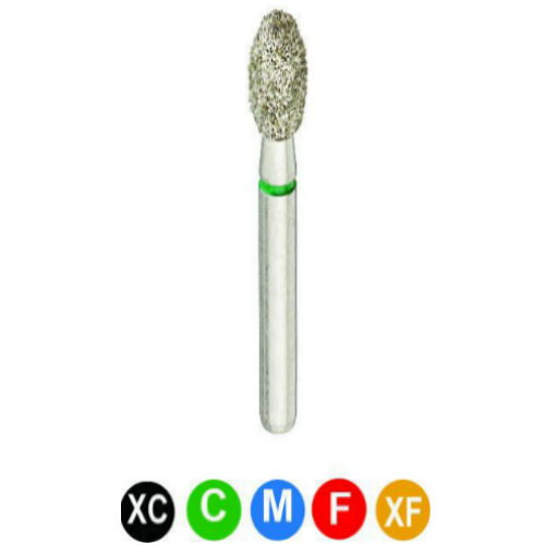 thumbnail image 2 of QUALITÉ CROSSTECH Multi-Use Dental Diamond Bur, Egg Shape 379/018SC, Super Coarse Grip, 5-Pack 2 of 3