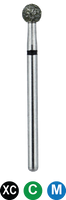 FGOSA5LL 801/029 Surgical Round Diamond 25mm Total Bur Length - PK5