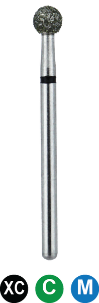 FGOSA5LL 801/029 Surgical Round Diamond 25mm Total Bur Length - PK5