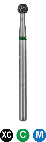 FGOSA5L  801/023 Surgical Round Diamond 25mm Total Bur Length - PK5