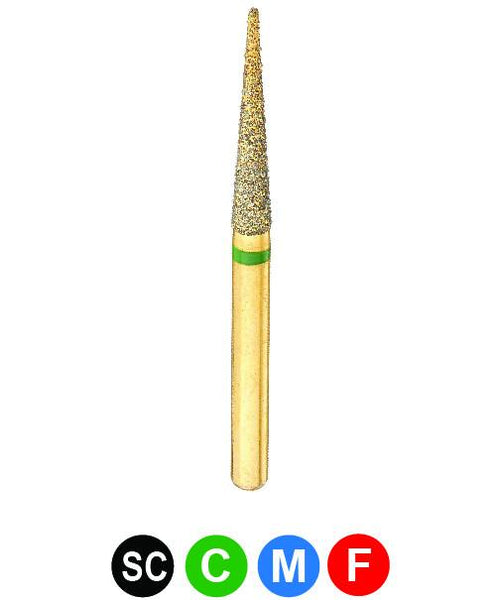 GC8 G859/018  Dentalree GOLD PLATED premium multi-use Diamond Burs