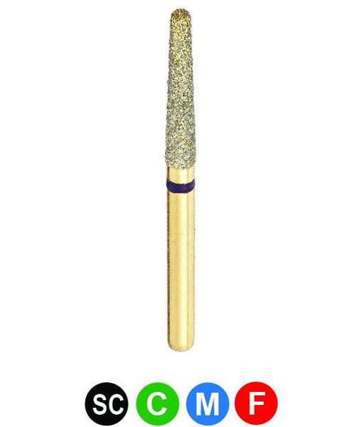 GCC4L G850/018  Dentalree GOLD PLATED premium multi-use Diamond Burs 