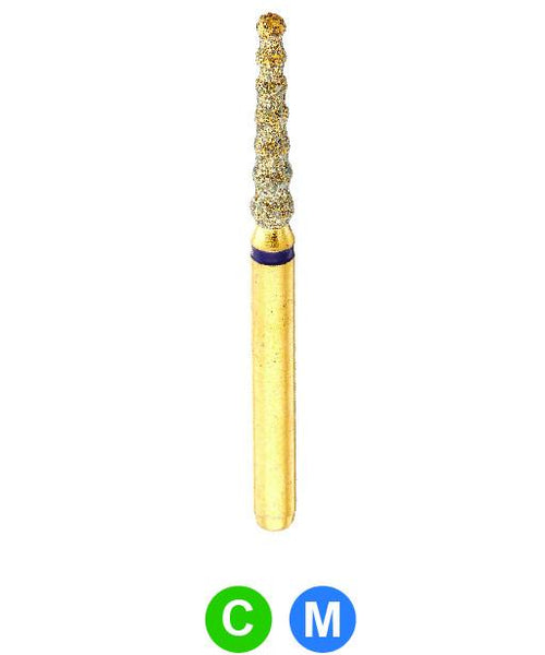 GD1 G6055/018 Dentalree GOLD PLATED premium multi-use Diamond Burs