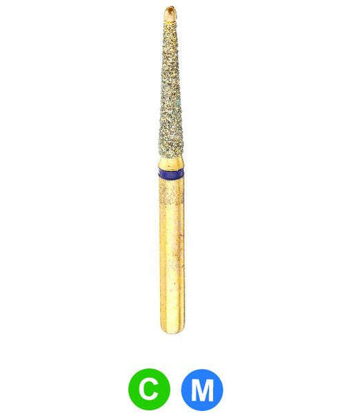 GN2 G857/016 Dentalree GOLD PLATED premium multi-use Diamond Burs 