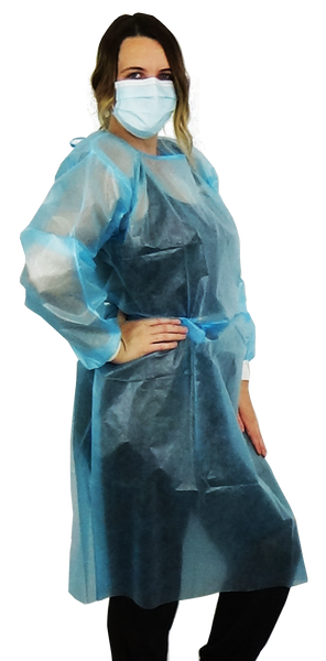 Isolation Gown - Front Coated Only Level 2 with Knit Cuffs - Size L - BOGO